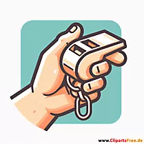 Pfeife vom Schiedrichter Clipart - Bilder zum Thema Fußball