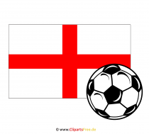 Soccer Ball with English flag