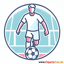 Stürmer Clipart - Bilder zum Thema Fußball
