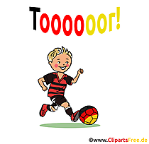 Stürmer Fussballspieler Illustration-Clipart
