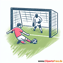 Torjäger Clipart - Bilder zum Thema Fußball