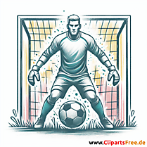 Torwart im Tor Clipart - Bilder zum Thema Fußball