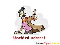 Abschied Kollege Karte, Clipart, Bild, Cartoon