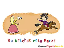 Schluß machen Karte, Clipart, Cartoon gratis