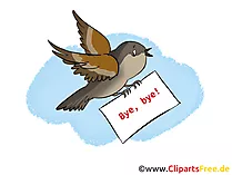 Zum Abschied einer Kollegin Karte, Clipart, Cartoon, Bild