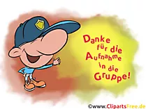 Danke für Aufnahme - Bilder für WhatsApp, Facebook, Instagram und weitere soziale Netzwerke