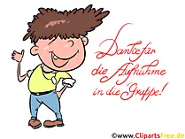 Danke für die Aufnahme in die Gruppe - Bilder für WhatsApp, Facebook, Instagram und andere soziale Netzwerke