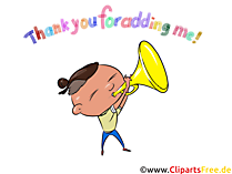 Die lustigsten Bilder für WhatsApp - Thank you for adding me