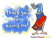 Facebook Bilder - Thank you for adding me für soziale Netzwerke