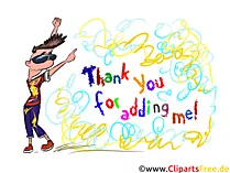 Thank you for add me - Bilder für soziale Netzwerke, Foren
