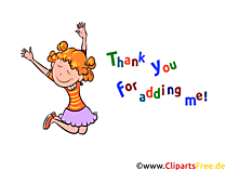 Thank you for adding me - Bilder für WhatsApp, Facebook, Instagram und andere soziale Netzwerke