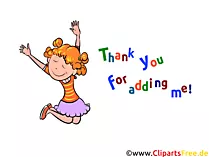 Thank you for adding me - Bilder für WhatsApp, Facebook, Instagram und andere soziale Netzwerke