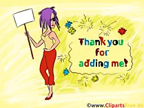 Thanks for adding me Pics, Images, Cartoons for social networks