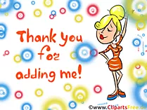 Twitter Bilder - Thank you for adding me für soziale Netzwerke