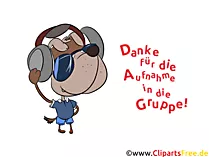 Vielen Dank für die Aufnahme in diese Gruppe Bild, Illustration