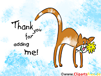 WhatsApp Bilder - Thank you for adding me für soziale Netzwerke