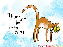 WhatsApp Bilder - Thank you for adding me für soziale Netzwerke