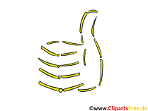 Clipart-Bild Daumen oben