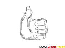 Clipe Art Hand Daumen nach Oben