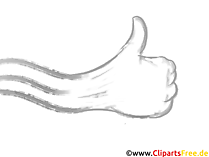 Hand mit Daumen hoch Bild