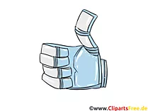 Roboter Hand Daumen hoch Clipart-Bild