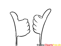 Zwei Hände mit Daumen hoch Bild