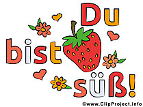Du bist süß Bild, Clipart kostenlos
