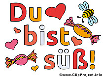 Du bist süß Clipart, Illustration