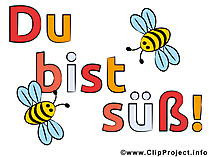 Süße Biene Bild, Clipart