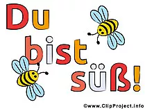 Süße Biene Bild, Clipart
