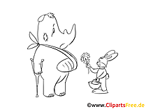 Clipart schwarz-weiss Gute Besserung