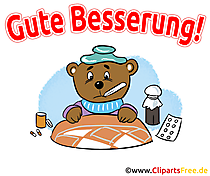 Gute Besserung Cliparts, GB Bilder, Illustrationen