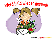 Gute genesung Glückwunschkarte, Grußkarte, GB Bild, Clipart
