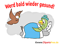 Karte mit Genesungswunsch - Werd bald wieder gesund