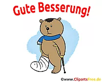 Kostenlose Grusskarte Gute Besserung