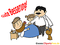 Patient im Krankenhaus Clipart, Illustration, Cartoon