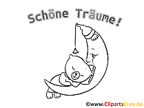 Gute Nacht Bild zum Download und Ausmalen
