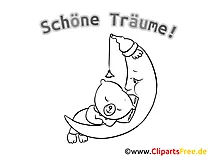 Gute Nacht Bild zum Download und Ausmalen