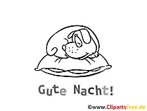 Gute Nacht Bild zum Herunterladen und Ausmalen