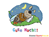 Gute Nacht Cartoon, Bild, Clipart gratis