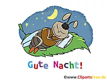 Gute Nacht Cartoon, Bild, Clipart gratis