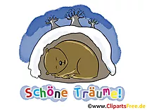 Gute Nacht Gruss-Karte, GB Bild, Cartoon, Grafik gratis