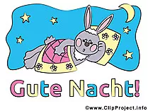 Gute Nacht Hase Clipart
