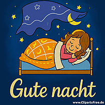 Gute Nacht Wunsch für Mädchen Bild