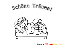 Gutenacht Karte zum Download und Ausmalen Gutenacht Karte zum Download und Ausmalen