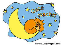 Katze auf dem Mond Clipart