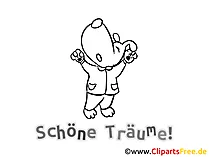 Schlaf gut Bild zum Download und Ausmalen