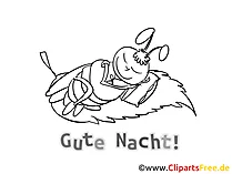 Schöne Träume mein Schatz Bild zum Ausmalen