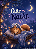 Schöne Träume mit Eichhörnchen Clipart