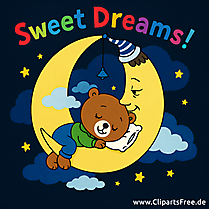 Schöne Träume Wunsch Clipartbild